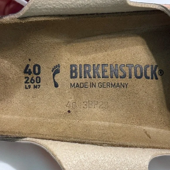 Birkenstock Women's Sandals Arizona Microfibre Gator Gleam Copper size 40
